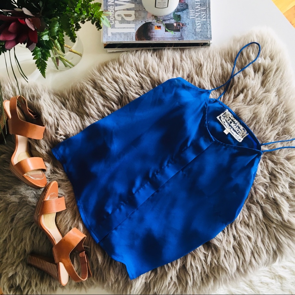 Cobalt Blue Tank Top with thin straps